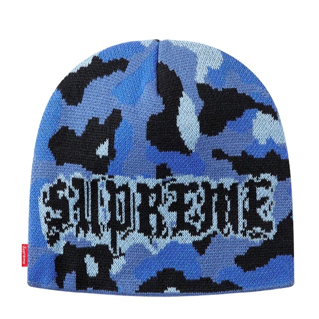 Supreme(シュプリーム)のUさん専用SUPREME PARIS CAMO BEANIE BLUE CAMO メンズの帽子(ニット帽/ビーニー)の商品写真