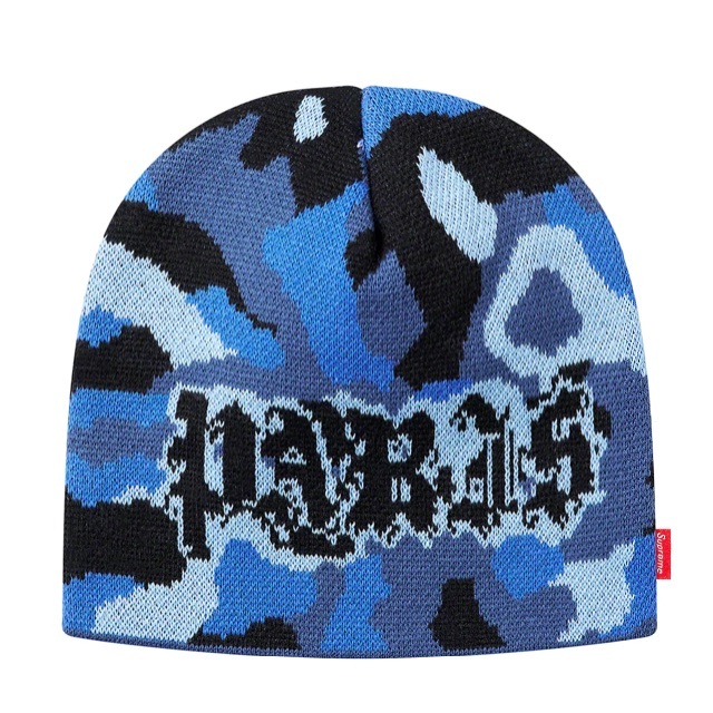 Supreme(シュプリーム)のUさん専用SUPREME PARIS CAMO BEANIE BLUE CAMO メンズの帽子(ニット帽/ビーニー)の商品写真