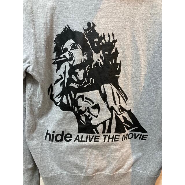 hide ALIVE THE MOVIE パーカー グレー エンタメ/ホビーのタレントグッズ(ミュージシャン)の商品写真