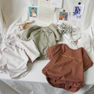 シンプル ロゴT Tシャツ 半袖 韓国 子供服(Tシャツ/カットソー)