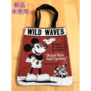 ディズニー(Disney)の【新品】トートバッグ　ミッキー　ゴブラン織り　手提げバッグ　レトロ　かばん(トートバッグ)