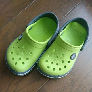 クロックス(crocs)のクロックス  キッズ  8-9(16㎝位) グリーン(サンダル)