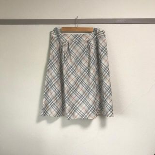 バーバリーブルーレーベル(BURBERRY BLUE LABEL)のBURBERRY バーバリー ノバチェック スカート 46 大きいサイズ(ひざ丈スカート)