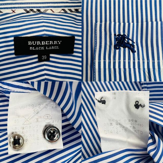 BURBERRY BLACK LABEL(バーバリーブラックレーベル)の希少【良品/C】Burberry Black Label 長袖シャツ サイズ39 メンズのトップス(シャツ)の商品写真