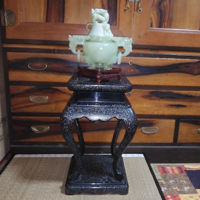 香炉 台座付 中国美術 古美術 骨董 石細工 インテリア poltekkes-bsi.ac.id