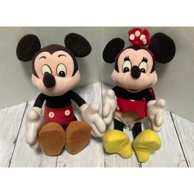 ビンテージ Disney ミッキー  ミニー ぬいぐるみセット☆送料無料♪ミッキーマウス