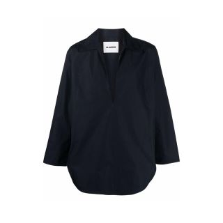 ジルサンダー(Jil Sander)のJIL SANDER ジルサンダー オーバーサイズVネックシャツ　44(シャツ)