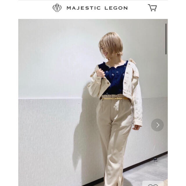 MAJESTIC LEGON(マジェスティックレゴン)のマジェスティックレゴンの袖ボリュームGジャン レディースのジャケット/アウター(Gジャン/デニムジャケット)の商品写真