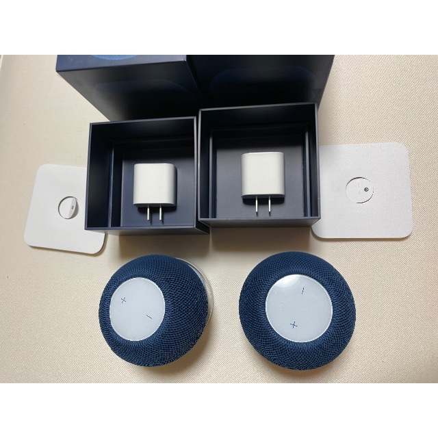【ほぼ未使用】HomePod mini ブルー 2台セット Apple ペア