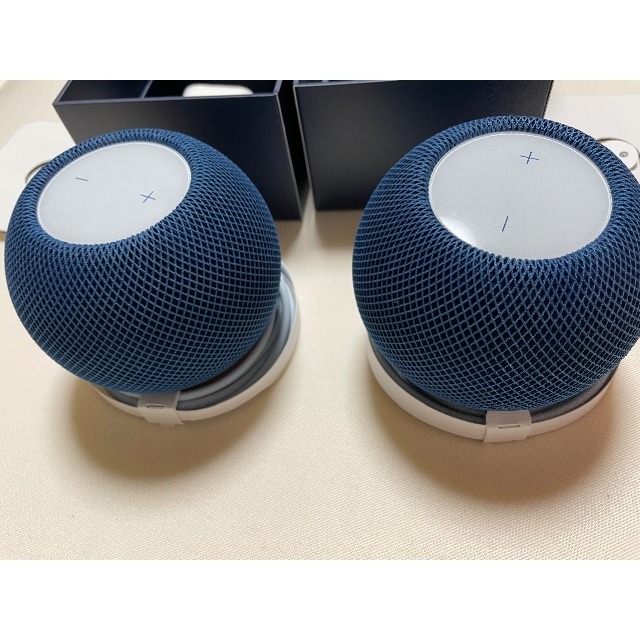 Apple - 【ほぼ未使用】HomePod mini ブルー 2台セット Apple ペアの