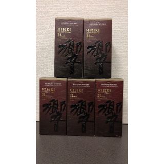 サントリー(サントリー)の響21年 5箱 化粧箱のみ(ウイスキー)