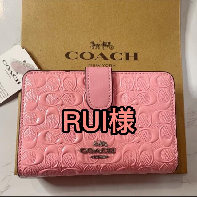 COACH コーチ折リ財布 エナメルピング