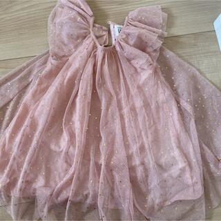 ベビーギャップ(babyGAP)のピンク星レースドレス　ベビーギャップ　一歳ごろから　80 赤ちゃん服　キッズ服(セレモニードレス/スーツ)