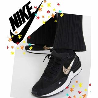 ナイキ(NIKE)の完売。。。✨25✨NIKE✨WAFFLE ONE SE✨メッシュ✨黒ｘレオパ(スニーカー)