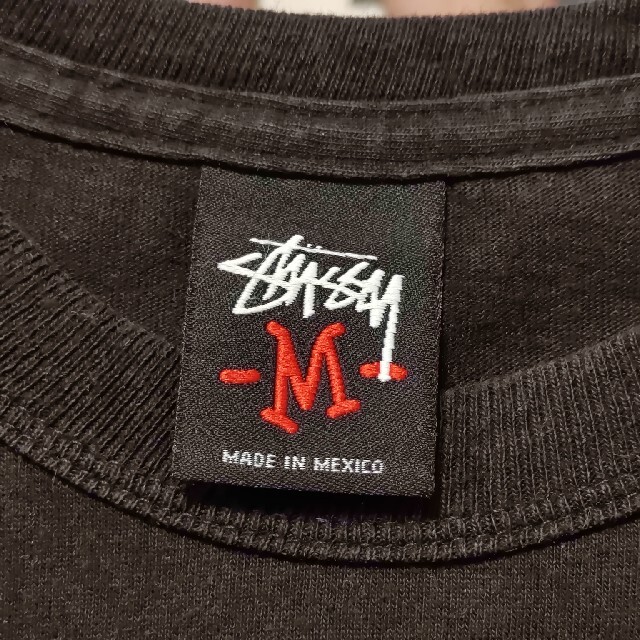 STUSSY(ステューシー)のステューシーSSロゴSTUSSY長袖TシャツBURLY THREADS黒ロンT メンズのトップス(Tシャツ/カットソー(七分/長袖))の商品写真