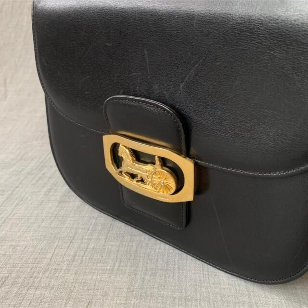 CELINE - 希少 80s OLD CELINE 馬車金具 車輪 ショルダーバッグ CELINE - 希少 80s OLD CELINE 馬車金具 車輪 ショルダーバッグ