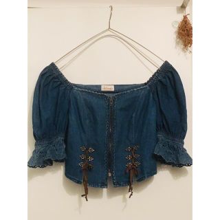 デプト(DEPT)のDEPT Tokyo Denim off shoulder blouse(シャツ/ブラウス(半袖/袖なし))