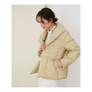 ロペ ダウンジャケット(レディース)の通販 100点以上 | ROPE'の 華麗 美品!ROPE ショールカラーダウンコート ダウン90% Aライン ベージュ ダウンジャケット