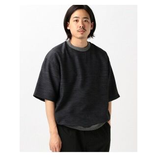 ビームス(BEAMS)の【BLACK】BEAMS HEART / メランジ リブ Tシャツ(Tシャツ/カットソー(半袖/袖なし))