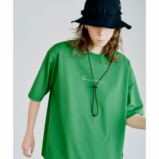 センスオブプレイスバイアーバンリサーチ(SENSE OF PLACE by URBAN RESEARCH)の【GREEN】シシュウポンチTシャツ(5分袖)(Tシャツ/カットソー(半袖/袖なし))