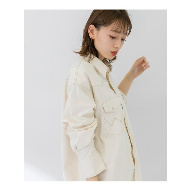 Sonny Label(サニーレーベル)の【キナリ】【FREE】『別注』Wrangler*Sonny Label オーバーシャツ レディースのトップス(シャツ/ブラウス(長袖/七分))の商品写真