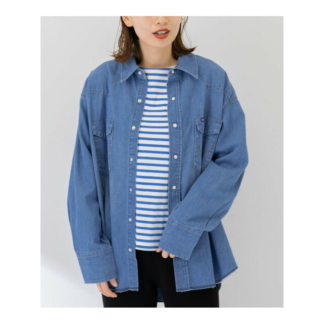 Sonny Label(サニーレーベル)の【キナリ】【FREE】『別注』Wrangler*Sonny Label オーバーシャツ レディースのトップス(シャツ/ブラウス(長袖/七分))の商品写真