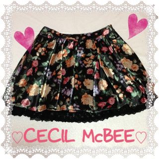 セシルマクビー(CECIL McBEE)のセシル♡花柄スカート(ミニスカート)