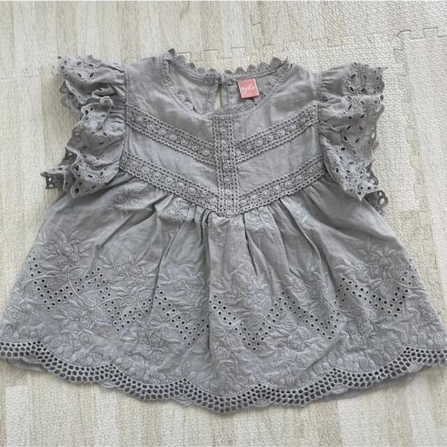 Gina様専用　　韓国服　Puellaflo トップス チュニック ブルー キッズ/ベビー/マタニティのキッズ服女の子用(90cm~)(ブラウス)の商品写真