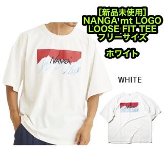 ナンガ(NANGA)の新品未使用 NANGA MT LOGO LOOSE FIT TEE  白Tシャツ(Tシャツ/カットソー(半袖/袖なし))