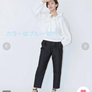 ソーノ(Sono)の22SS 1 sono ブルー　ドラマチックギャザーブラウス　　(シャツ/ブラウス(長袖/七分))