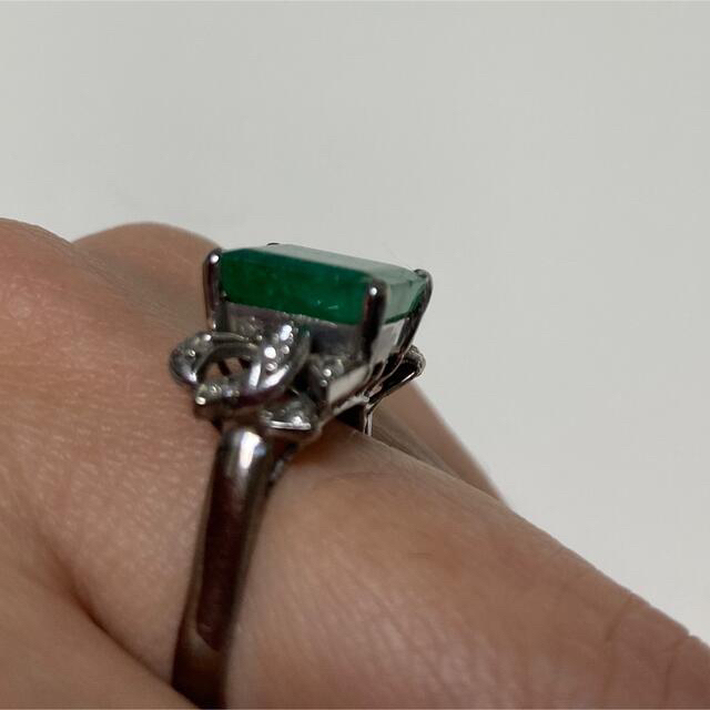 天然エメラルド大粒リング💍サイズ18号/指輪#18 レディースのアクセサリー(リング(指輪))の商品写真