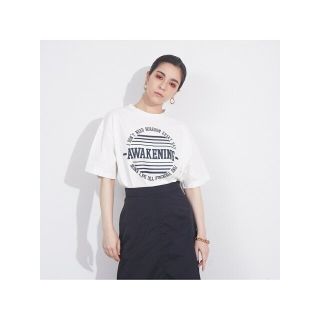 ノミネ(Nomine)の【ホワイト系その他3】オリジナルロゴプリントTシャツ(カットソー(長袖/七分))