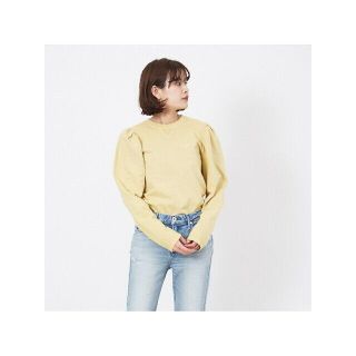 ルージュヴィフラクレ(Rouge vif la cle)の【イエロー】【WEB限定】【+81 BRANCA】パフスリーブスウェット(トレーナー/スウェット)