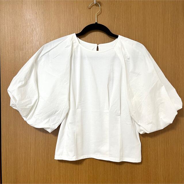 ViS(ヴィス)の今季新品 ViS ふんわり袖ラグラン異素材切り替えTシャツ ホワイト メンズのトップス(Tシャツ/カットソー(七分/長袖))の商品写真
