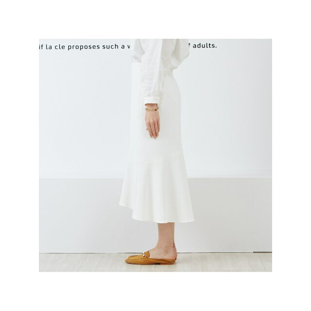 Rouge vif la cle(ルージュヴィフラクレ)の【ホワイト】バックテールマーメイドスカート レディースのスカート(ロングスカート)の商品写真