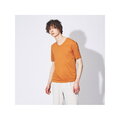 【ダークオレンジ】【46】【FLEX COOL】超接触冷感 スムースVネック Tシャツ