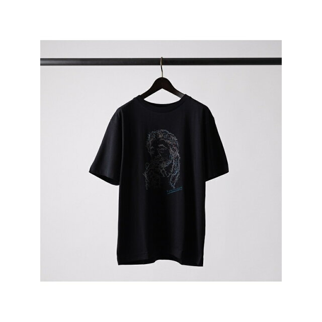 【ブラック】ルーズサイズ スケッチ アート Tシャツ