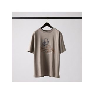 アバハウス(ABAHOUSE)の【グレージュ】ルーズサイズ スケッチ アート Tシャツ(その他)