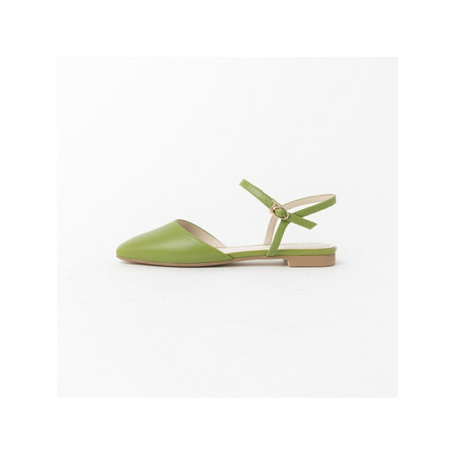 AU BANNISTER(オゥバニスター)の【グリーン】スクエアトゥ ストラップパンプス レディースの靴/シューズ(サンダル)の商品写真