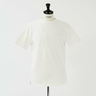 ゴーサンゴーイチプールオム(5351 POUR LES HOMMES)の【ホワイト】スラッシュパッチワーク半袖Tシャツ(その他)
