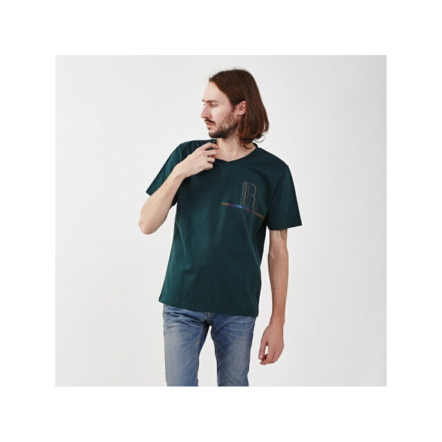 5351 POUR LES HOMMES(ゴーサンゴーイチプールオム)の【ダークグリーン】リバースロゴTシャツ その他のその他(その他)の商品写真