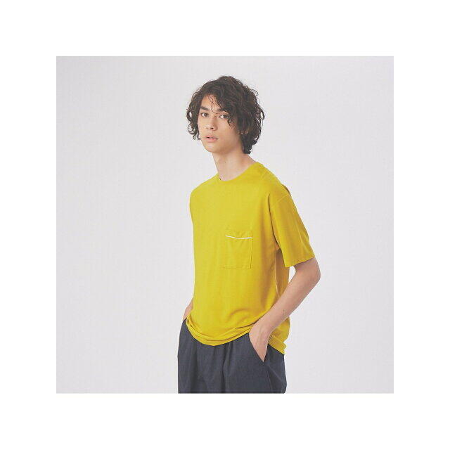 ABAHOUSE(アバハウス)の【イエロー】【50】パイピング ポンチ ポケット Tシャツ メンズのトップス(Tシャツ/カットソー(半袖/袖なし))の商品写真