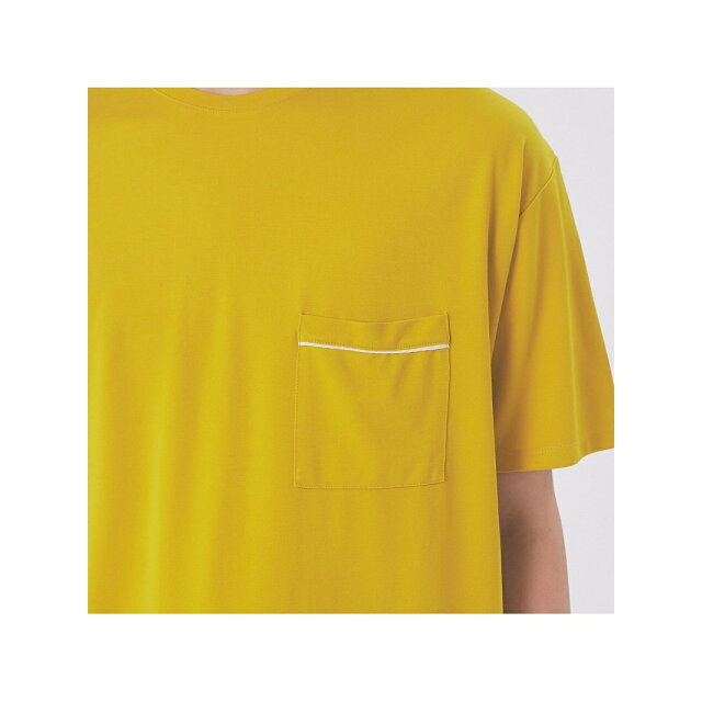 ABAHOUSE(アバハウス)の【イエロー】パイピング ポンチ ポケット Tシャツ メンズのトップス(Tシャツ/カットソー(半袖/袖なし))の商品写真