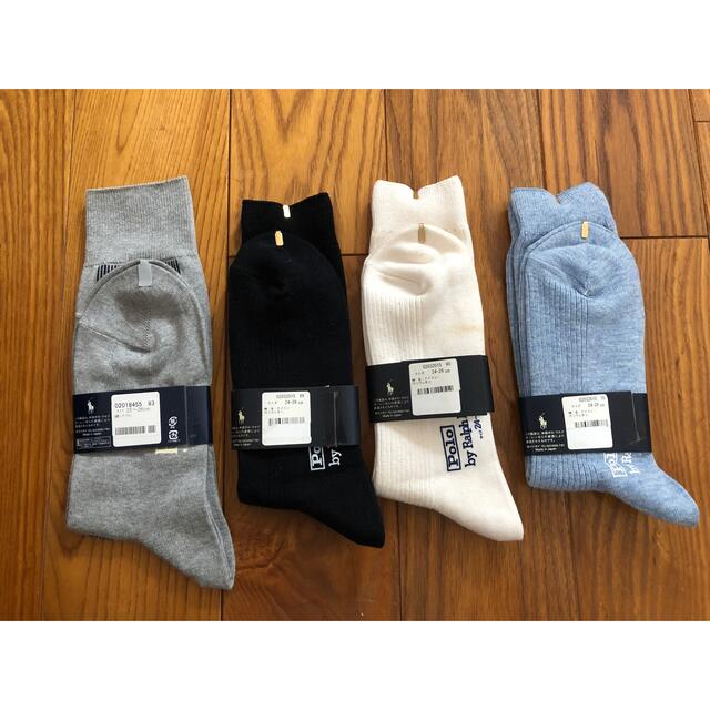 POLO RALPH LAUREN(ポロラルフローレン)の【POLO】４足セット24〜26cm靴下【バラ売り不可】 レディースのレッグウェア(ソックス)の商品写真