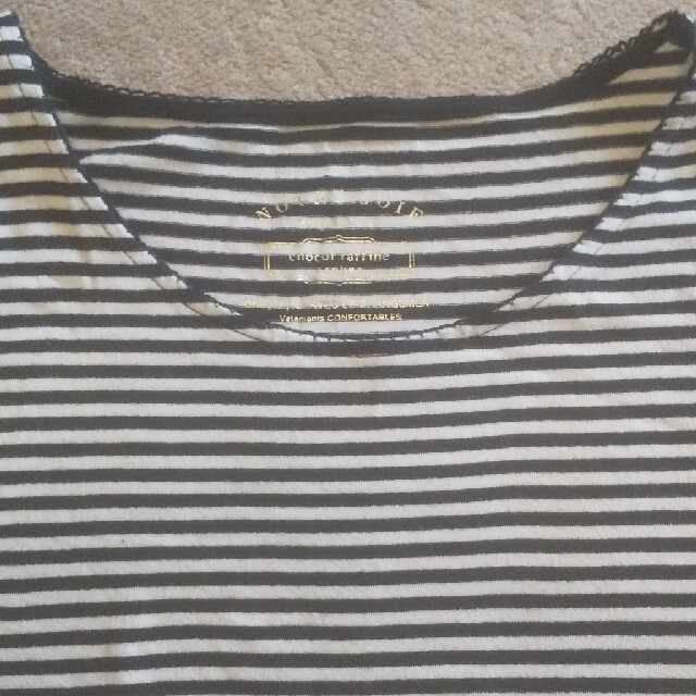 ストライプ ノースリーブ L レディースのトップス(Tシャツ(半袖/袖なし))の商品写真