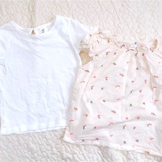 エイチアンドエム(H&M)のH&M／半袖Tシャツ80&86／双子／②(Ｔシャツ)