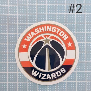 #2 ステッカー NBA ワシントン ウィザーズ  バスケ  丸 白 赤 青(バスケットボール)