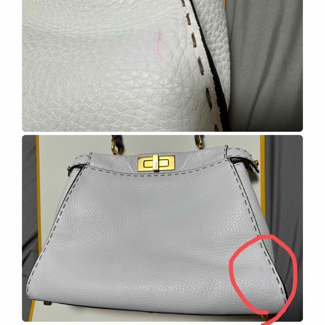 FENDI ピーカブー　レギュラー　セレリア　ホワイト