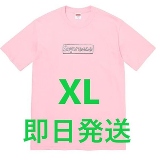 シュプリーム(Supreme)のSupreme KAWS Chalk Logo Tee pink XL(Tシャツ/カットソー(半袖/袖なし))