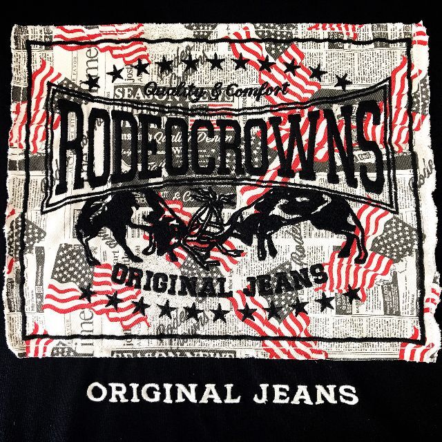 レディース【RODEO CROWNS】デニムポケ 刺繍ロゴ ビックTシャツ タグ付未使用